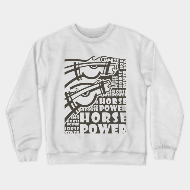Two Horses Crewneck Sweatshirt by GeeTee
